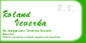 roland veverka business card